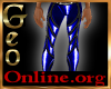 Geo Blue Dragon pants