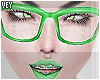 *V Green Glasses e