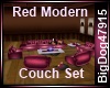 [BD] Red ModernCouchSet