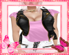 Pink Top An Leather Vest