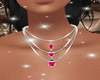 Silver-pink necklaces