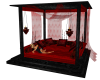 cosy couch bed red blk