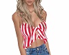 RED & WHITE STRIPES TOP