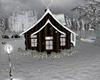 Winter Snow Log Cabin