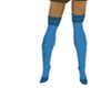 Teal Lacetop Stockings
