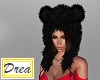 ~Fuzzy Black Bear Hat