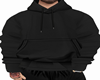 3 7 Plain Hoodie Black