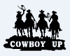 cowboy up sticker