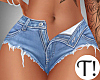 T! Blue Denim Shorts/Tat