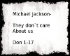 M Jackson- care about us