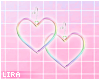 Rainbow Heart Hoops