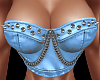 Blue Stud Leather