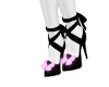 [Mae] Blk Heels Pink-Bow