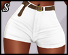 S. White Short + Belt L