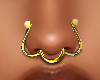 Double Gold Nose Piercin