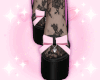 $ Gothic pink bow heels