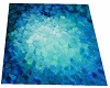 Absract blue n white rug