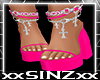 X Hot Pink Cross Heels X