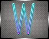 Neon Letter W
