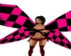 Pink&black Checker Wings