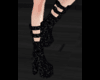 Black Glitter Boots