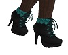 Black Teal Boots