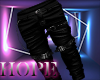 HE Leather Belt Pants