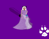 Purple wedding gown
