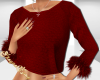 SE-Red Fur Sweater Top
