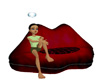 Cuddle Up Red Lips Sofa