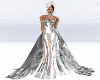 Diamond Silver Silk Gown