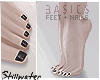 ::s dainty feet blk nail