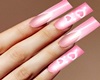 Hearts Pink Nails
