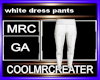 white dress pants