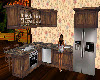 rustic kitchen set