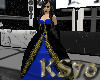 (ks70) Blue & Black Gown