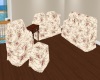 FLowered Couch Set 2