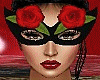 red rose carnival mask
