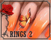 Orange Nails + Rings2