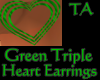 Green Triple Hearts