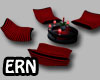 Red Black Pillow Set