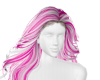 White/Pink Stripe Hair