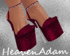 Glittery heels burgundy