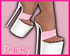 White & Pink High Heels
