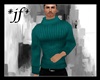 *jf* Teal Ribbed Sweater