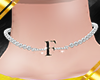 F Silver Choker
