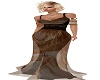 gold n brown gown