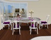 WHITE/PURP DINNING TABLE