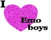 Emo boys flash heart