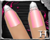 +H+ Nails - Studded Pink